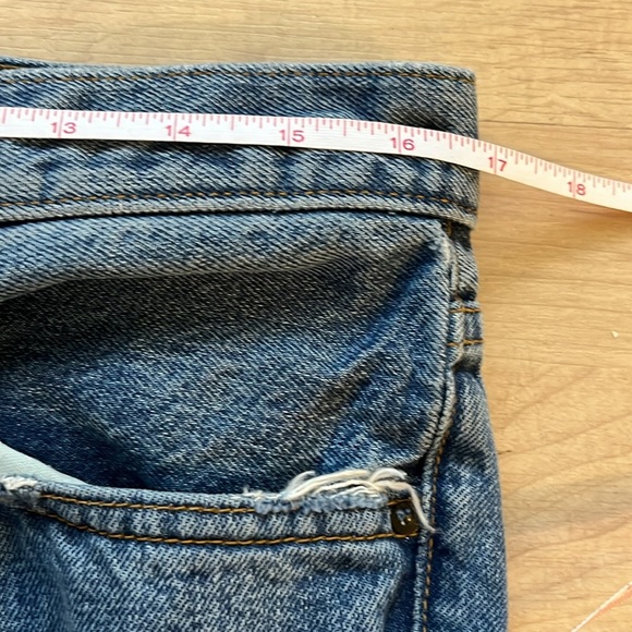 Denim X Alexander Wang Trap Denim Cropped Flare Jeans Size 29 Light Wash Indigo - Picture 14 of 15